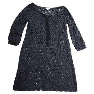 Garnet Hill Eyelet Lace Mini Sheath Dress Coverup size 4